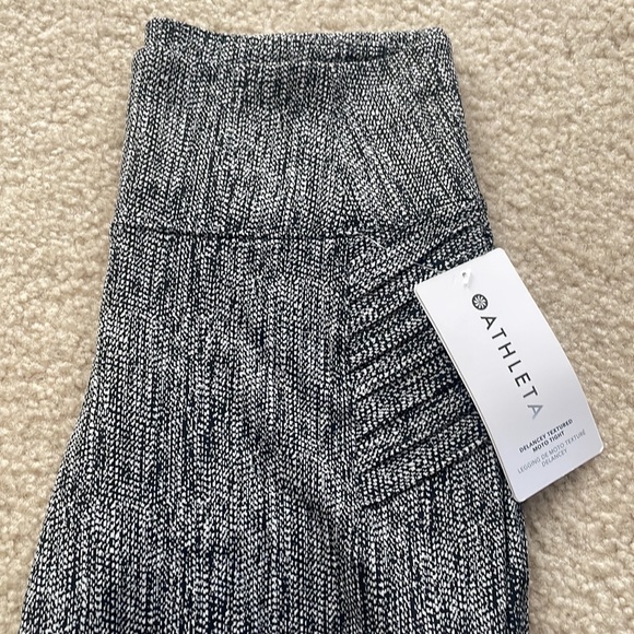 athleta Delancey textured Moto tights brand new with tags size medium - Picture 2 of 6